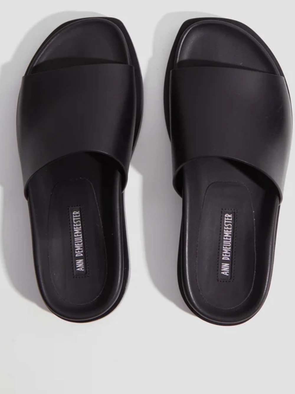 Ann Demeulemeester Structured Leather Slides 36.5